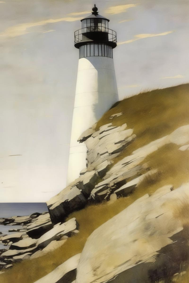 00520-3297921201-_lora_Andrew Wyeth Style_1_Andrew Wyeth Style - andrew wyeth painting of a white cape cod lighthouse on a coastal hill.png